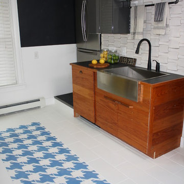 Urban Rustic Kitchen using salvaged items in unique ways
