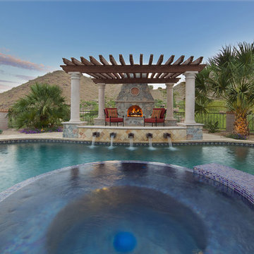 Swimming Pool & Spa and Pergola with Fireplace