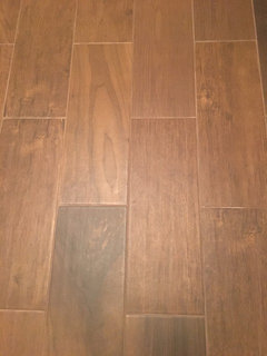 Porcelain Wood Tile Grout Color Light, What Color Grout To Use With Wood Look Tile