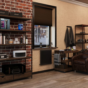 3D visualization of the barbershop interior
