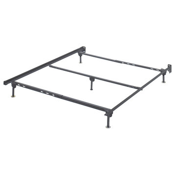 Ashley Furniture Queen Metal Bed Frame with Floor Glides in Black