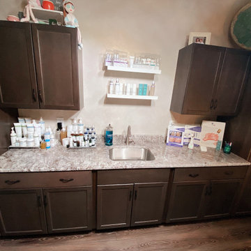 Aesthetician Office Granite countertops