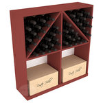 Wine Racks America - Solid Case/Bottle Storage Bin, Pine, Cherry - Store cases and bottles together in our versatile and durable option from the bottle bin storage family. Easy assembly and bottle loading makes this rack perfect for any collector. Made from high quality solid pine or redwood, this wine bin is built to last. That is guaranteed.