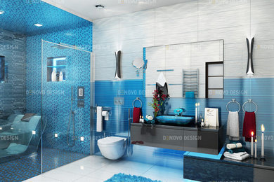 Stunning Ocean Blue Bathroom