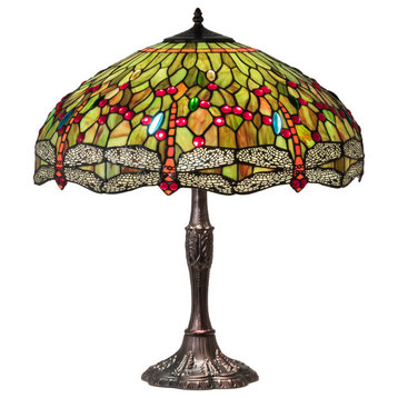 26 High Tiffany Hanginghead Dragonfly Table Lamp