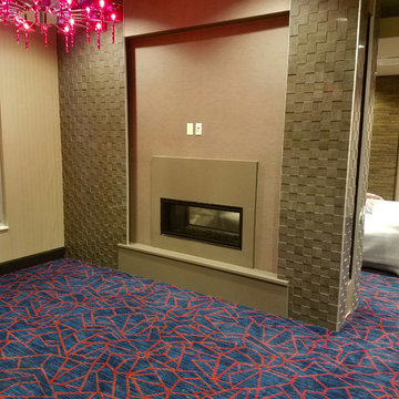 Commercial Project. Marriott Hotel Lobby and Fireplace surround