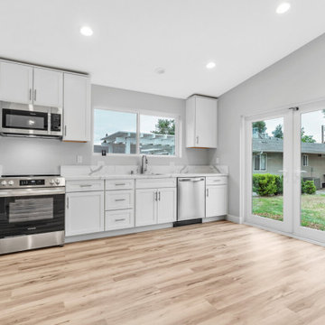Modern ADU Kitchen with French Doors
