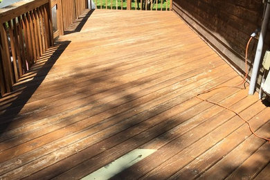 Deck Power Wash & Stain - BEFORE