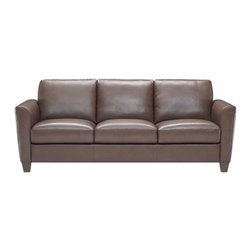 Natuzzi Editions Transitional Leather Sofa B592 - Sofas