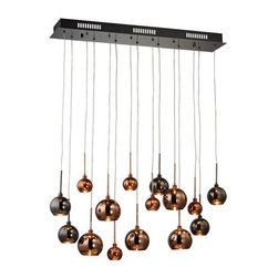 Sterling Industries Nexion 15 Light Chandelier In Black Chrome - Large - SKU: 11 - Chandeliers