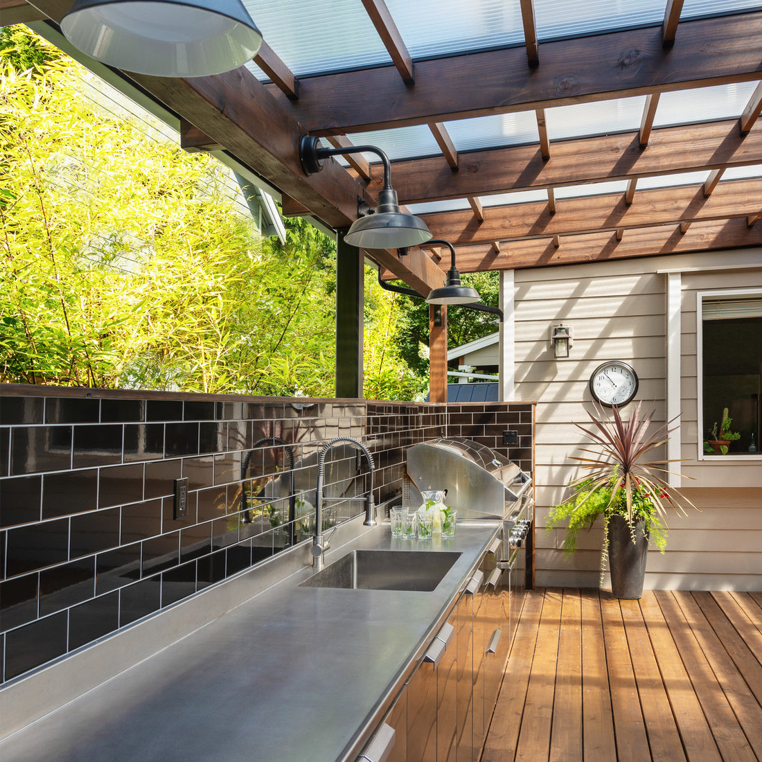 Backyard Covered Kitchen