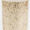 Round Capiz Accent Table in Sand Finish