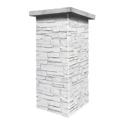 C139-ALPINE DEEP STACKED STONE COLUMN WRAP (CAPS SOLD SEPARATELY) - Wall Panels