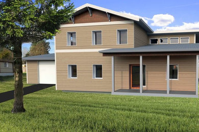 3 Bed/2 Bath 2000 SF Passive House Rendering