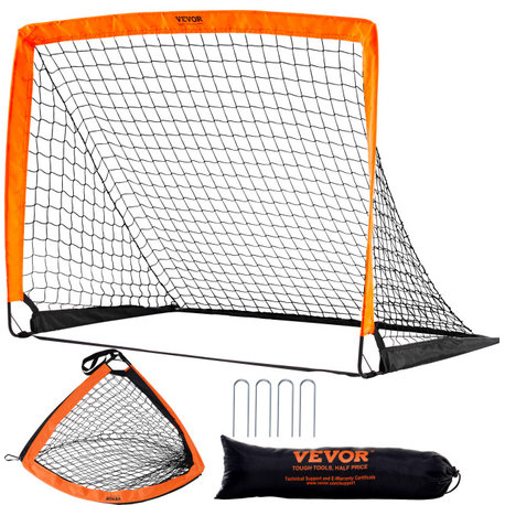 VEVOR 4x3ft Portable Soccer Goal Pop Up Kids Soccer Net Backyard Training 1 Pack