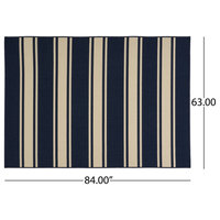 Julia Outdoor Stripe Area Rug, 5'3"x7"