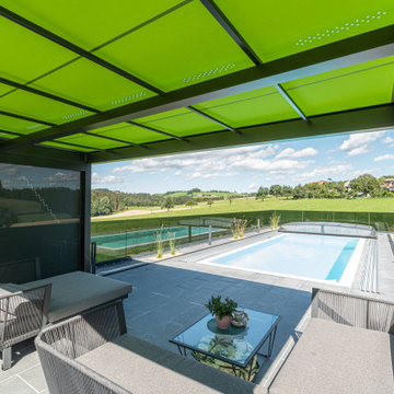 Fabric Pergola Pool house