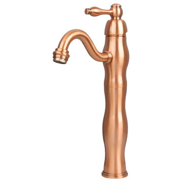 One-Handle Copper Bathroom Vessel Faucet