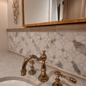 Victoria's Beautiful Marble Mosaic Backsplash