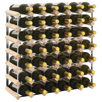 Vidaxl Wine Rack For 42 Bottles Solid Pinewood