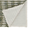 Woven Table Runner With Lined Design, Green, 16"x90"