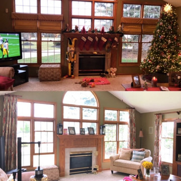 Family room window treatments