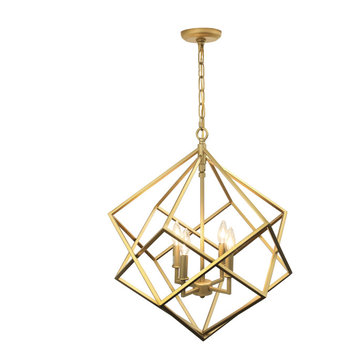 gold geometric ceiling light