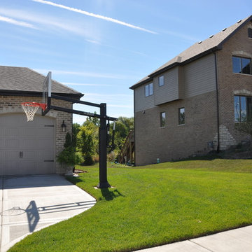 Peter W's Pro Dunk Gold Basketball System on a 30x30 in Lisle, IL