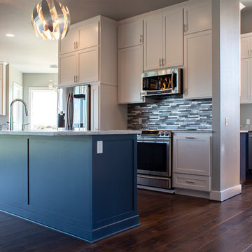 Contemporary Painted Shaker Kitchen and Pantry