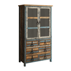 36 Inch High Wall Cabinets China Hutches Houzz Powell Furniture Calypso High Cabinet China Cabinets And Hutches