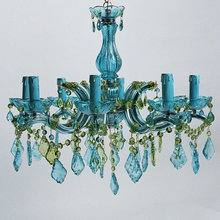 Precious Design - Custom Chandelier Colored Crystal Line