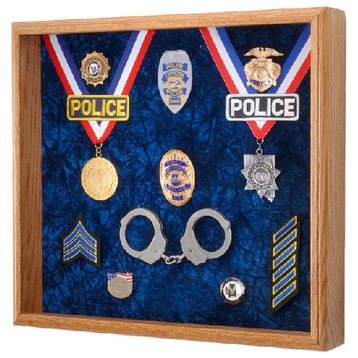 Law Enforcement Memorabilia Shadow Box Display