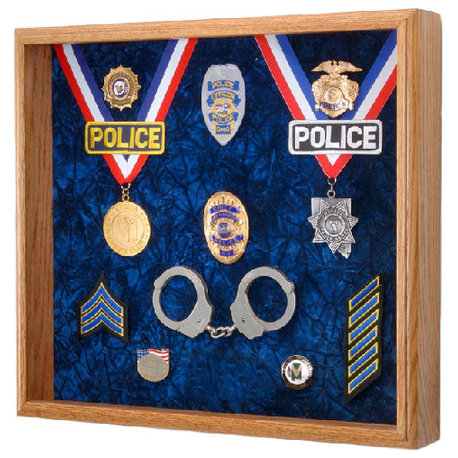 Law Enforcement Memorabilia Shadow Box Display