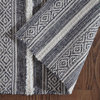 Corrina Charcoal Gray and Natural Cotton Rug, 7'6"x9'6"