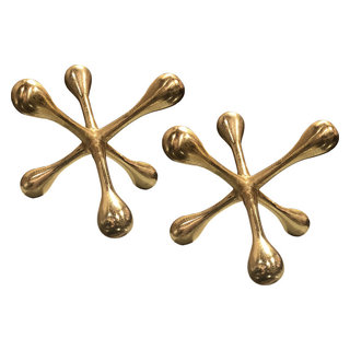 Brass Object Mid-Century Modern Decor Set of 3, Eichholtz Meteor