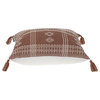 Parkland Collection Transitional Tribal Brown Square 18" x 18" Pillow