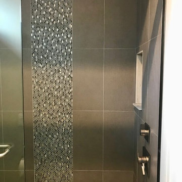 Florida Tile Shower with Mosaic Glazzio Accent