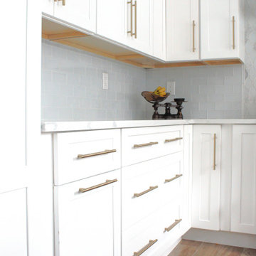 Modern Kitchen with Waterfall Edge by Lauren
