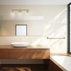 5-Piece Matte Brass All-In-One Bathroom Hardware 3-Light Vanity Light Fixture