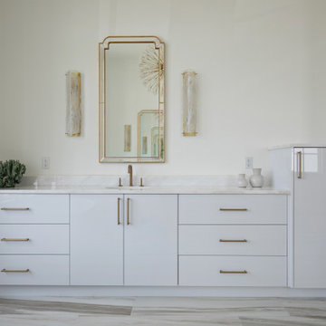 Milano - Olmo Miele-Kitchen + Milano - Bright White Ultra Matte-Butlers Pantry