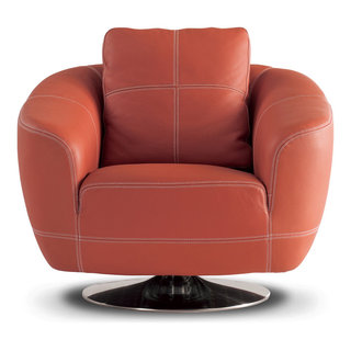 Aviator Egg Pod Easy Chair - Genuine Leather - Polished Aluminum Ovalia