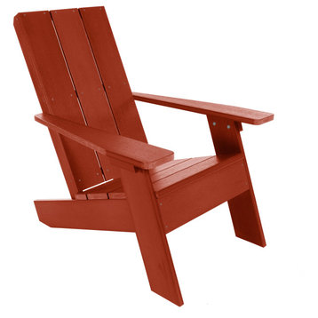 Italica Modern Adirondack Chair, Rustic Red