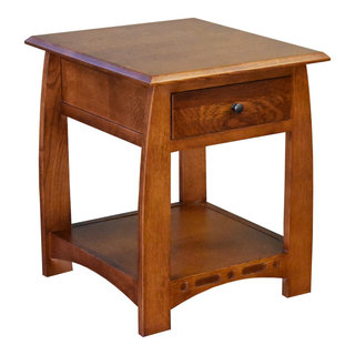 Mission Arts & Crafts 1 Drawer Side Table — Crafters and Weavers