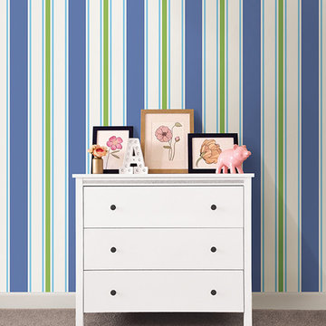 Sunshine Stripe Green Wallpaper
