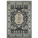 Bareens Designer Rugs - Southwestern Mamluk Sherrill Black/Beige Wool Rug - 8'11'' x 12'1'' - With strict standards of craftsmanship and quality of materials used this magnificent hand-knotted rug features a Mamluk design characterized by their unique weave and fine quality wool. Made for the Sultans in the 15th Century, Mamluk hand-knotted rugs devour design and structural characteristics that are based on a unique interplay of geometric forms with beauteous medallions made up of intersecting compartments and subtle layering making it a masterpiece of its own. This magnificent rug made with handspun wool and natural dyes features soft and lustrous, almost silk-like wool which gives it an elegant royal look. The breath-taking color pallet with an intricate geometric Mamluk design brings a rich form of cultural art to any decor. The unique hand-knotted rug narrates an archival story of the Mamluk Sultans and the Ottoman Empire bringing a rich sense of history, elegance, and sophistication in any decor.