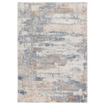 Jaipur Living - Soltani Abstract Light Tan/ Gray Area Rug 6'7"X9'6" - The Sundar collection showcases landscape-inspired abstracts that offer texture and elevated colorways to modern interiors. The Soltani area rug showcases a mottled design in subdued mineral tones of tan, cream, and gray. The durable yet soft polypropylene and polyester shrink creates a high-low pile that is easy to care for and clean. The livable construction of this rug complements any high-traffic area in the home, including bedrooms, living spaces, or hallways.