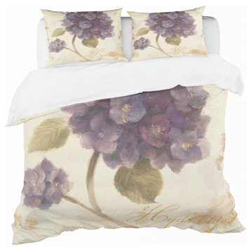 Abundant Hydrangea Flower Ii Cottage Duvet Cover Set, Twin