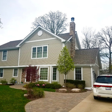 Wilmette, IL Exterior Remodel, HardiePlank and Versetta Stone