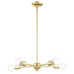 Livex Lighting - Livex Lighting 46135-02 Lansdale - Five Light Chandelier - No. of Rods: 3  Canopy IncludedLansdale Five Light  Polished BrassUL: Suitable for damp locations Energy Star Qualified: n/a ADA Certified: n/a  *Number of Lights: Lamp: 5-*Wattage:60w Medium Base bulb(s) *Bulb Included:No *Bulb Type:Medium Base *Finish Type:Polished Brass