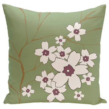 Polyester Outdoor Pillow, Floral